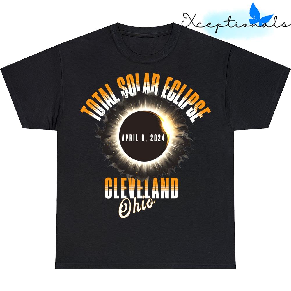 2024 Total Solar Eclipse Cleveland Ohio Astronomy Souvenir T Shirt