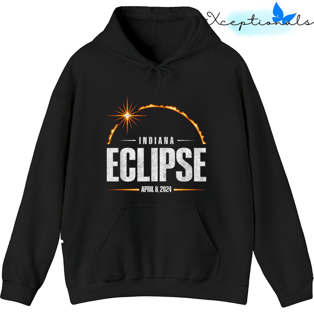 2024 Total Solar Eclipse Indiana Total Eclipse 2024 Hoodie Pullover Hoodie
