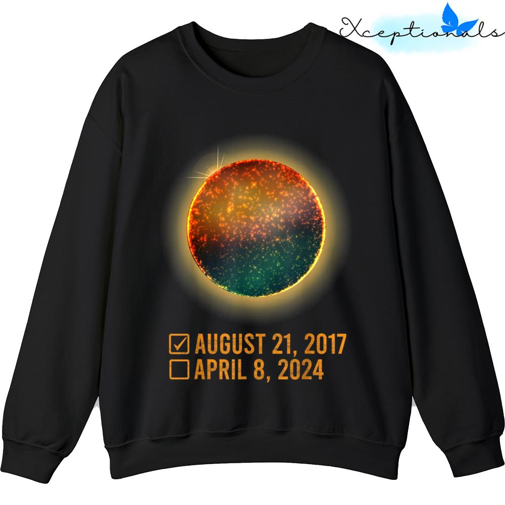Eclipse Checklist Total Solar Eclipse Shirt April 8 2024 Sweater Sweatshirt
