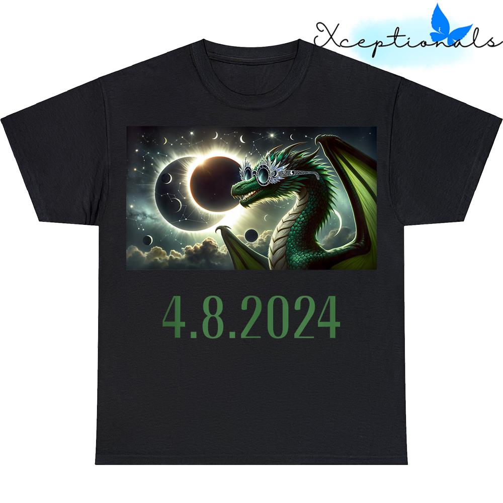 Total Solar Eclipse 2024 Dragon Astronomy Glasses April 8Th T Shirt